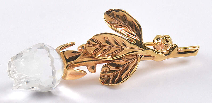 Crystal Memories Brooches Rose Mini Brooch - No Box by Swarovski-1