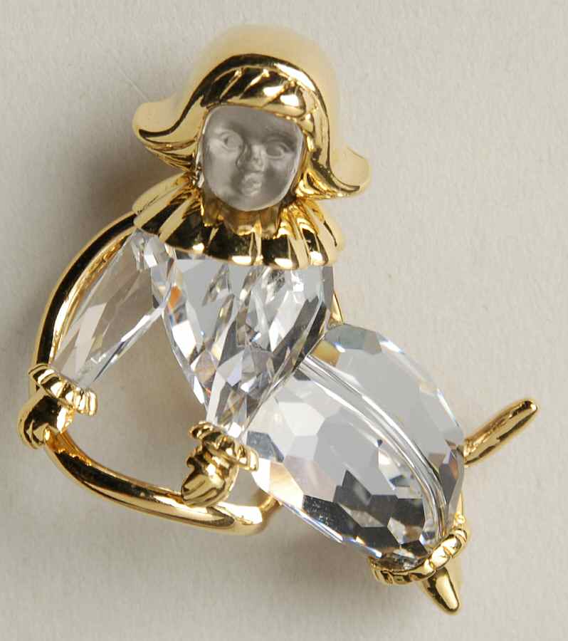 Crystal Memories Brooches Moon Child Swinging - Boxed by Swarovski-1