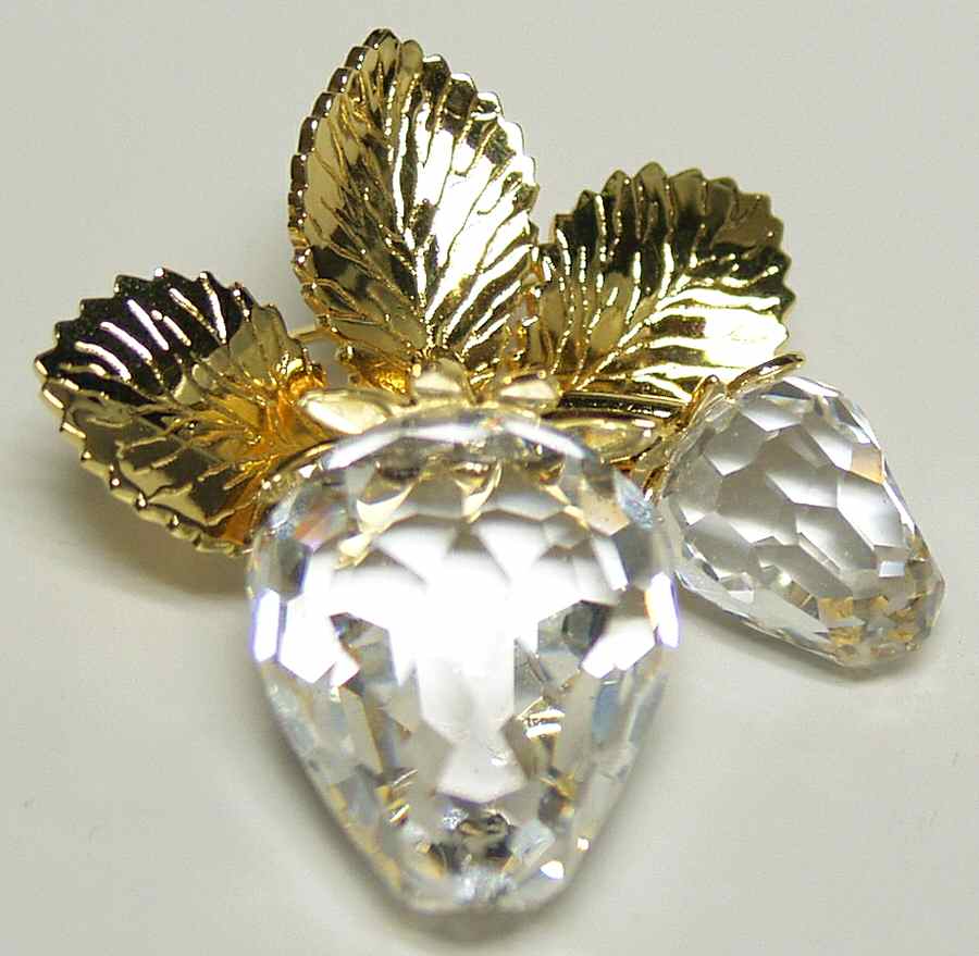 Crystal Memories Brooches Strawberry Brooch - Boxed by Swarovski-1
