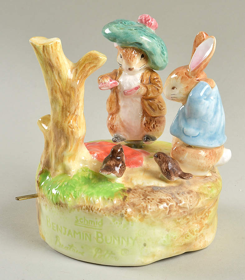 Beatrix Potter-Music Box Tale Of Benjamin Bunny - Boxed by Schmid-1