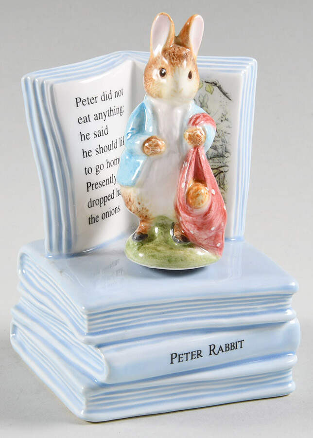 Beatrix Potter-Music Box Peter Cottontail-In The Garden - No Box by Schmid-1