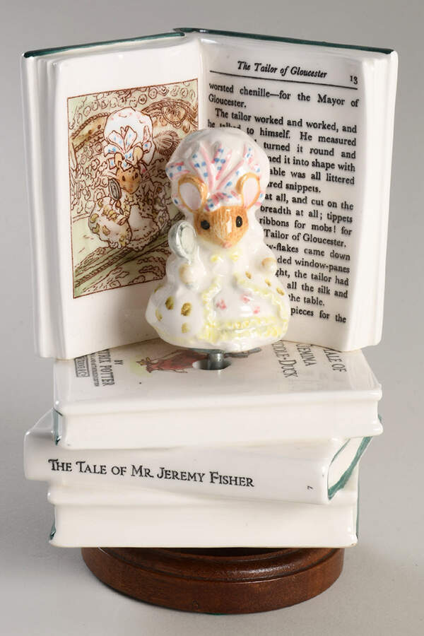 Beatrix Potter-Music Box Lady Mouse - My Melody Of Love - No Box by Schmid-1