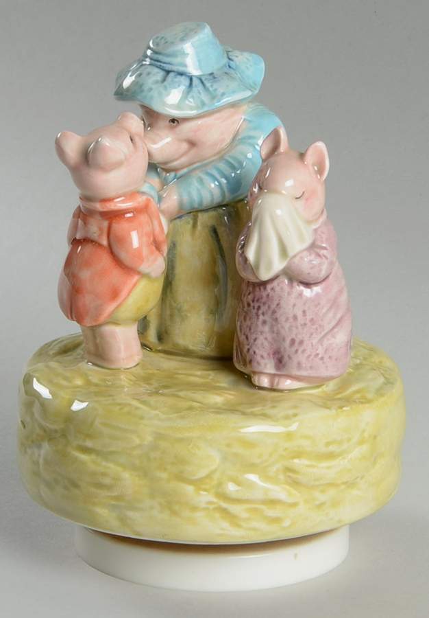 Beatrix Potter-Music Box Aunt Pettitoes And Pigs - Boxed by Schmid-1