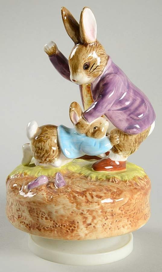 Beatrix Potter-Music Box Benjamin Bunny & Peter Rabbit - Boxed by Schmid-1