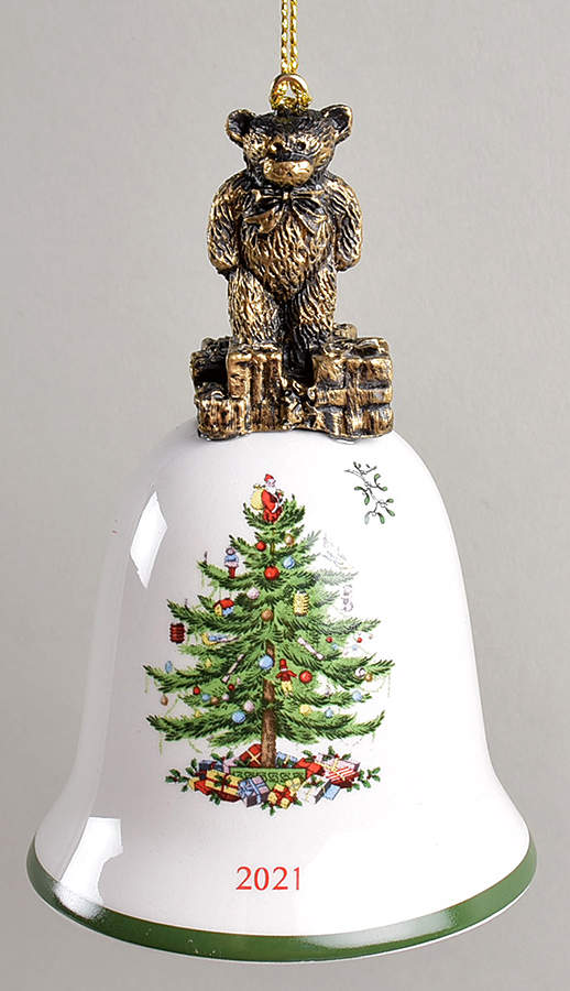 Annual Bell Ornament Teddy Bear - Boxed by Spode-1