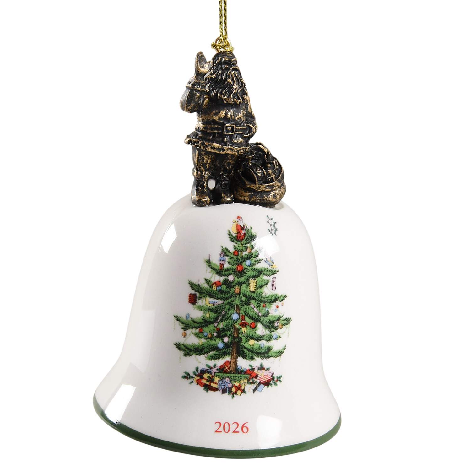 Annual Bell Ornament American Santa  - Boxed by Spode-1