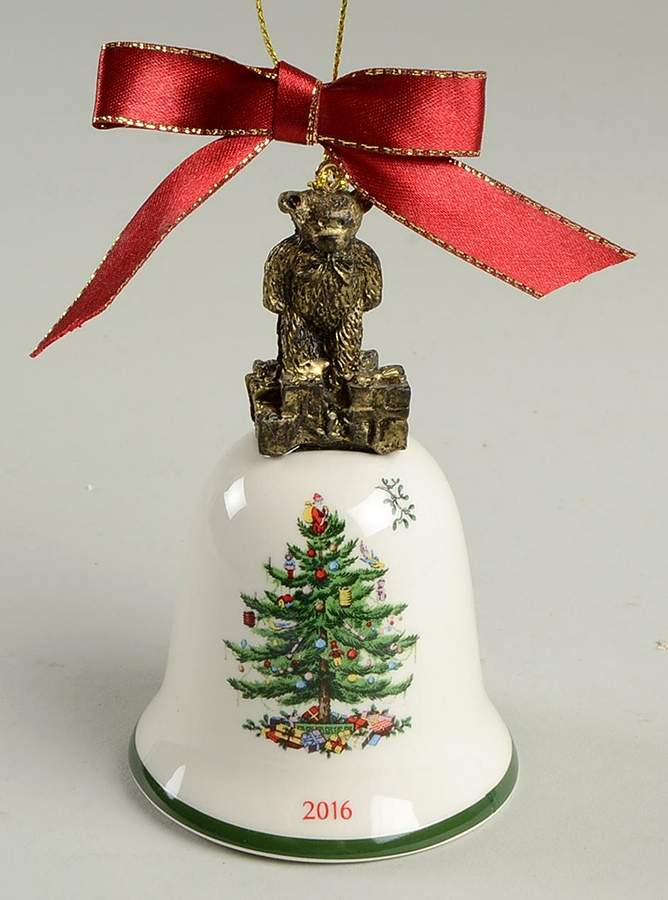 Annual Bell Ornament Teddy Bear - Boxed by Spode-1