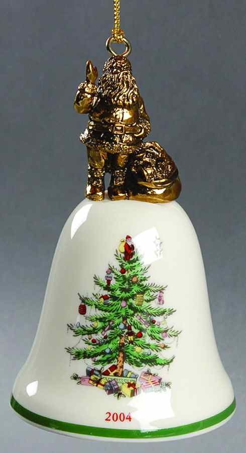 Annual Bell Ornament Santa - Boxed by Spode-1