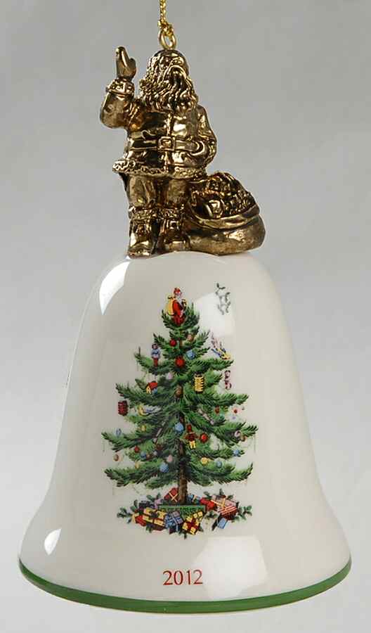 Annual Bell Ornament American Santa  - No Box by Spode-1