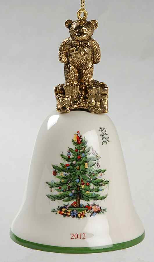Annual Bell Ornament Teddy Bear - Boxed by Spode-1