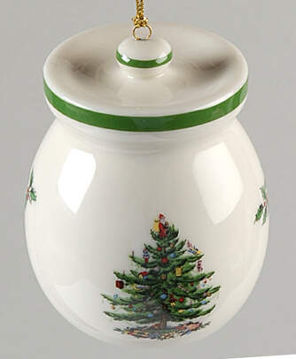 Miniature Ornament Cookie Jar - Boxed by Spode-1