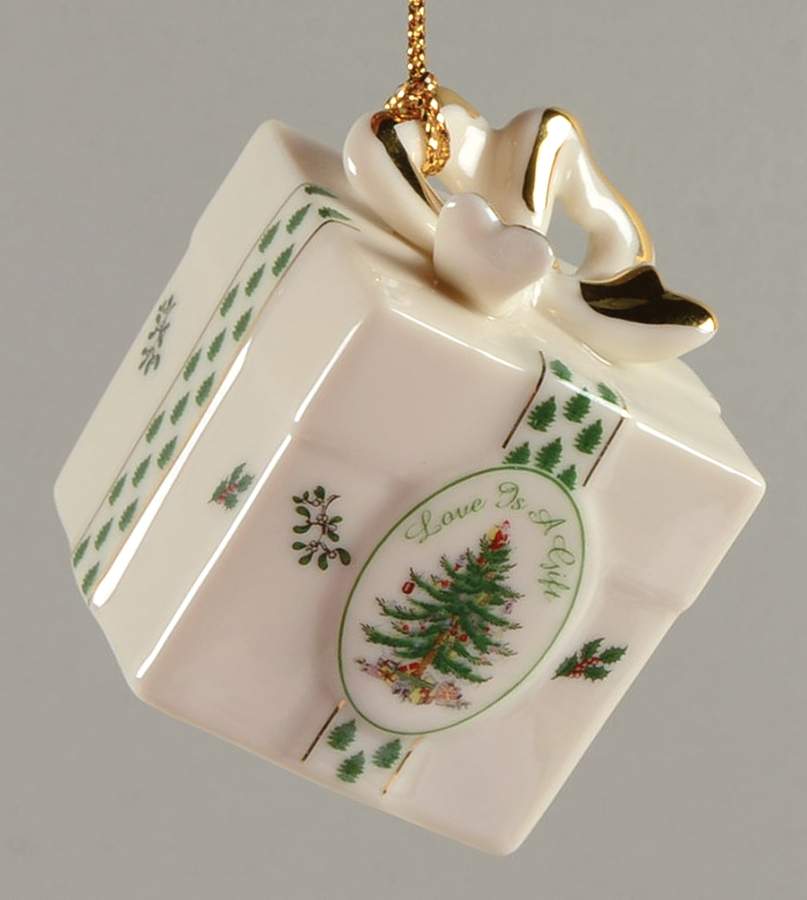 Christmas Tree Ornaments Love Is A Gift Box - No Box by Spode-1