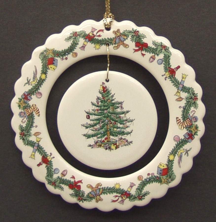 Christmas Tree Ornaments 2 Piece Scalloped - Boxed by Spode-1