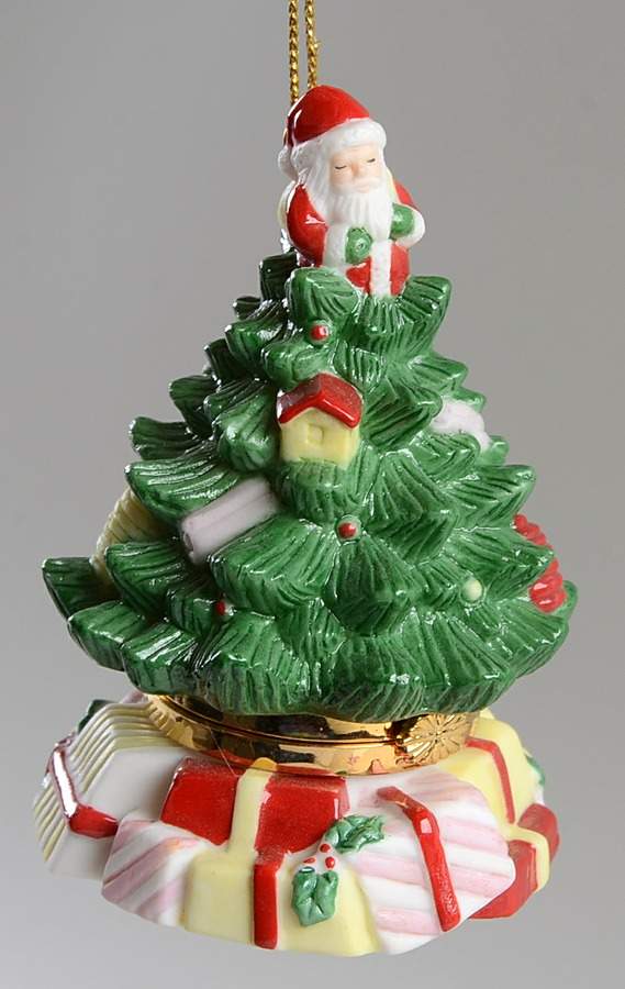 Christmas Tree Ornaments Christmas Tree Hinged Box Orn - Boxed by Spode-1