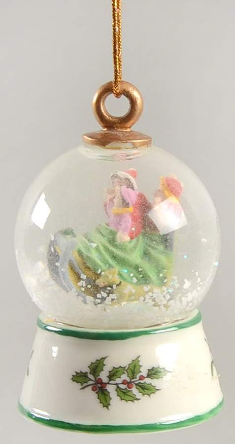 Christmas Tree Ornaments Jingle Bells Snowglobe - No Box by Spode-1