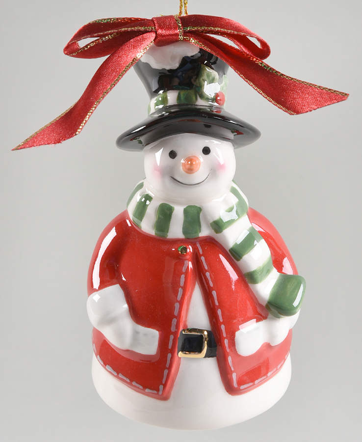 Christmas Tree Ornaments Snowman Bell - Boxed by Spode-1