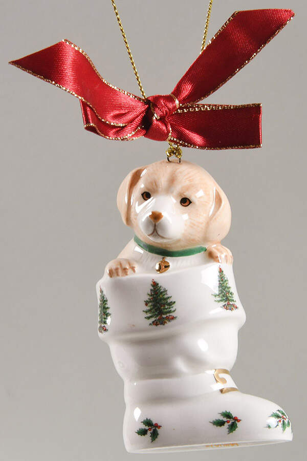 Christmas Tree - Puppies Puppy In Boot - Boxed by Spode-1