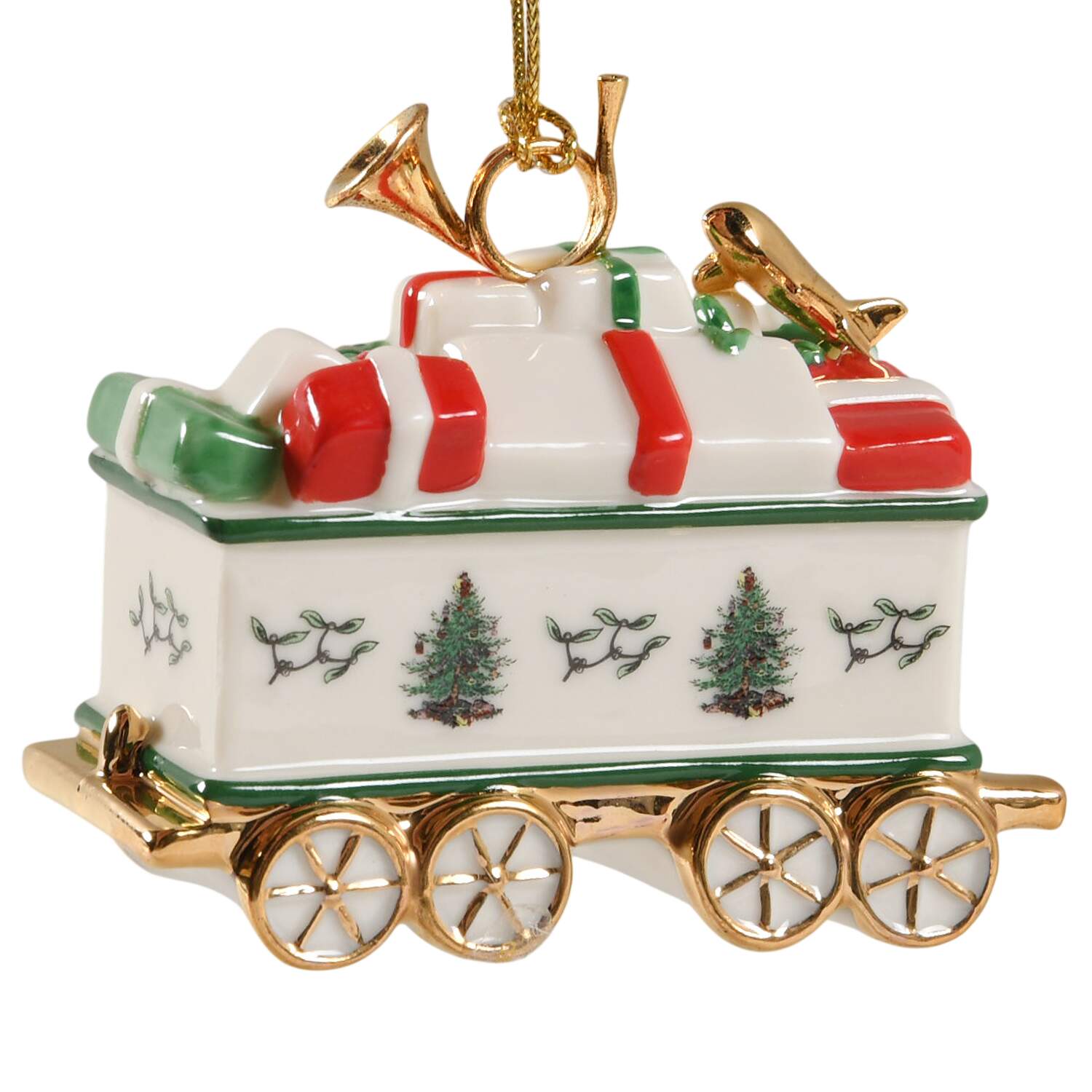 Christmas Tree Ornaments Baggage Car - Boxed by Spode-1