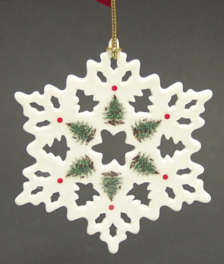 Christmas Tree Ornaments Snowflake - No Box by Spode-1