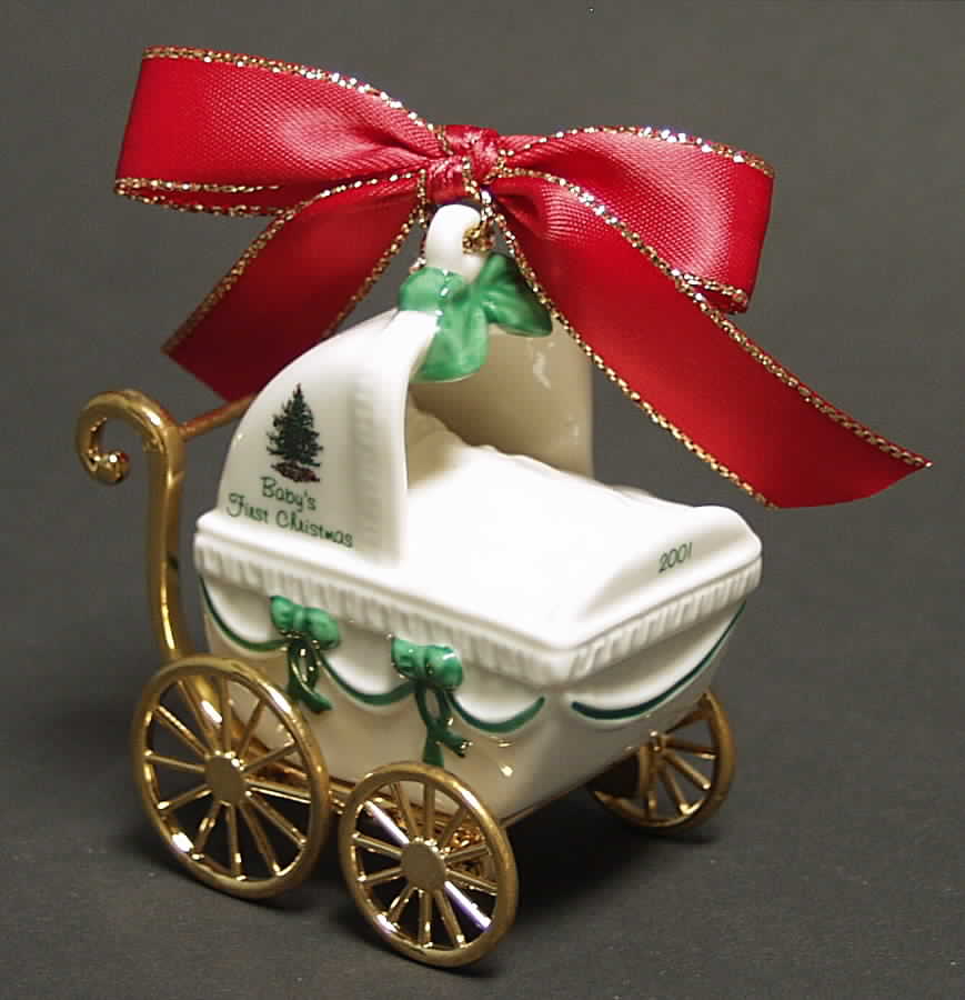 Baby's First Christmas Baby Carriage - Boxed by Spode-1