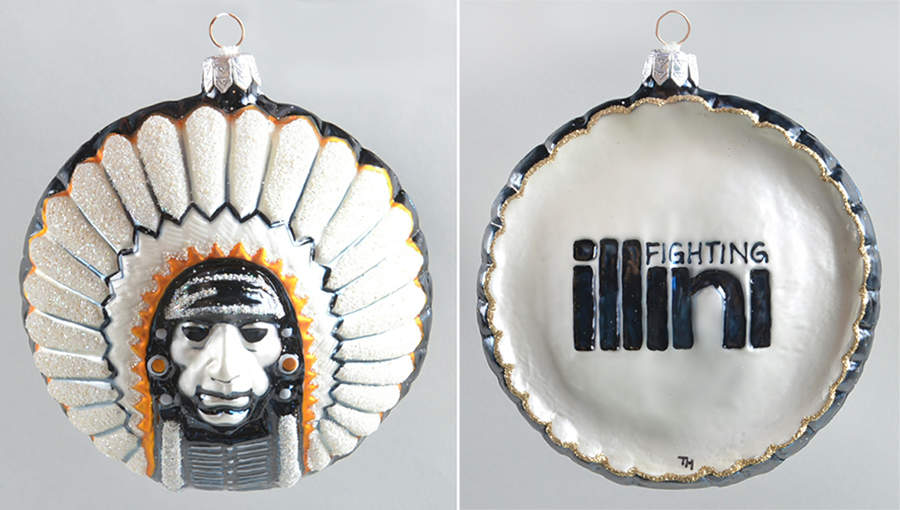 Glasscot Ornaments Illinois Fighting Illini-Figure - Boxed by Slavic Treasures-1