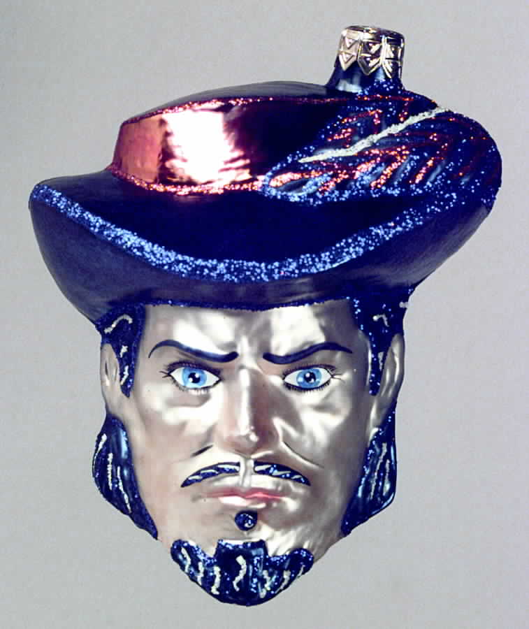 Glasscot Ornaments Virginia Cavaliers-Head - No Box by Slavic Treasures-1