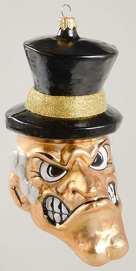 Glasscot Ornaments Wake Forest Deacons-Head - Boxed by Slavic Treasures-1