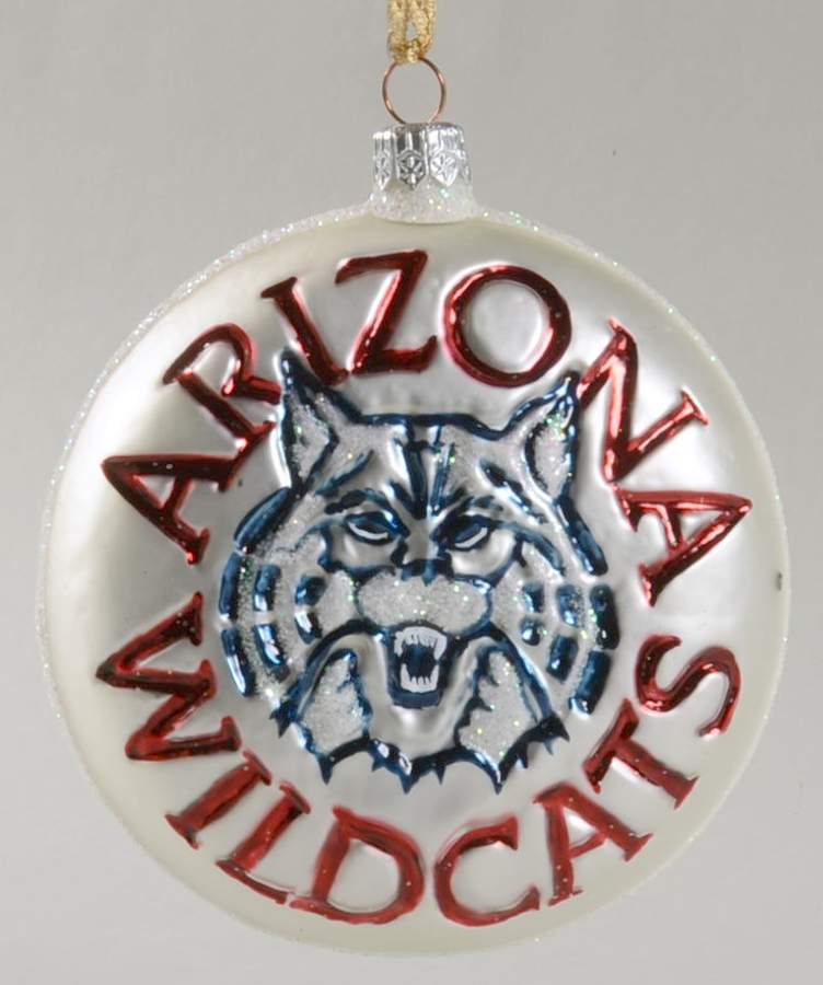 Glasscot Ornaments Arizona Wildcats-Logo Disk - No Box by Slavic Treasures-1