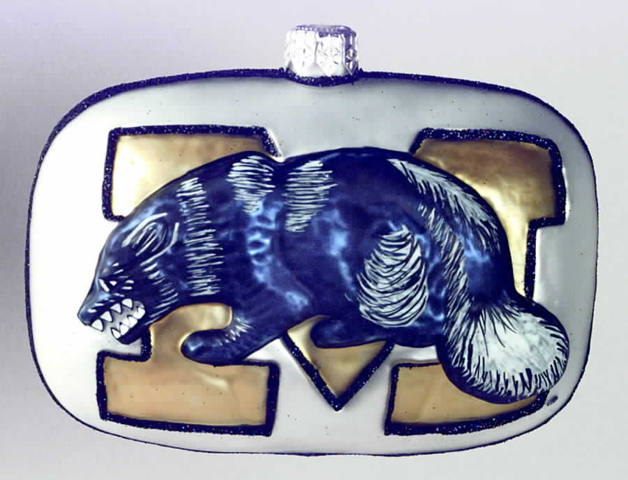 Glasscot Ornaments Michigan Wolverines-Logo Disk - Boxed by Slavic Treasures-1