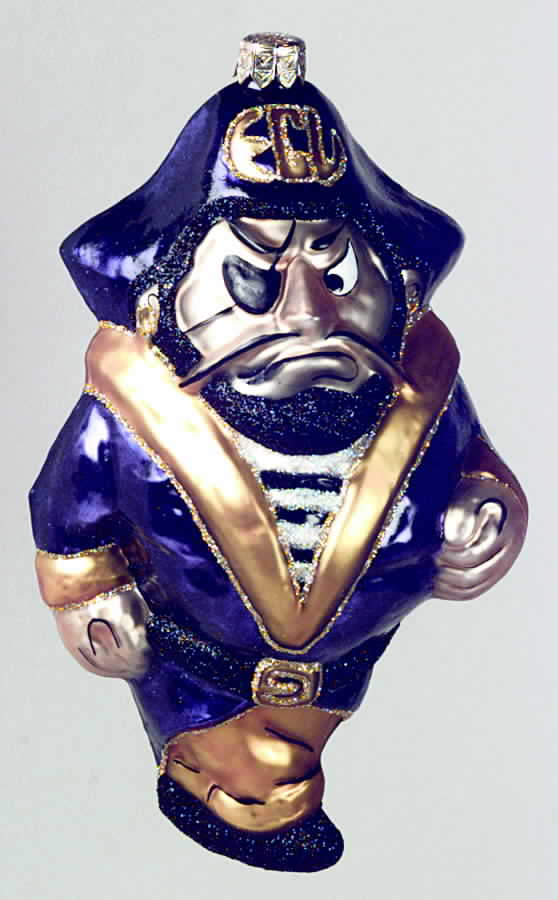 Glasscot Ornaments East Carolina Pirates-Figure - Boxed by Slavic Treasures-1