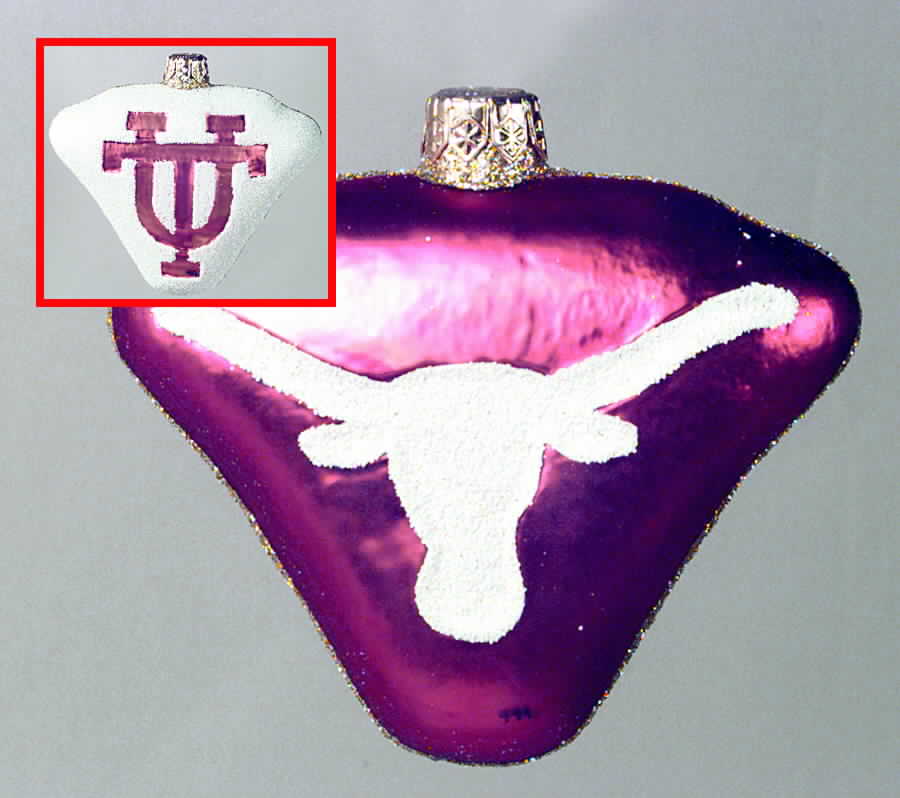 Glasscot Ornaments Texas Longhorns-Logo Disk - No Box by Slavic Treasures-1