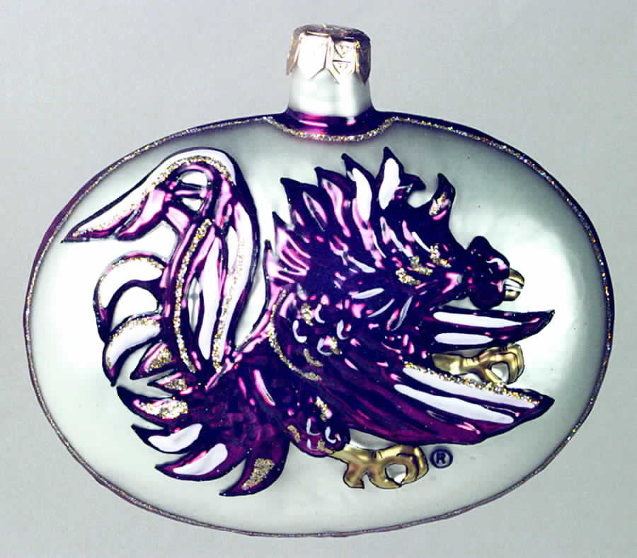 Glasscot Ornaments South Carolina Gamecocks-Disk - No Box by Slavic Treasures-1