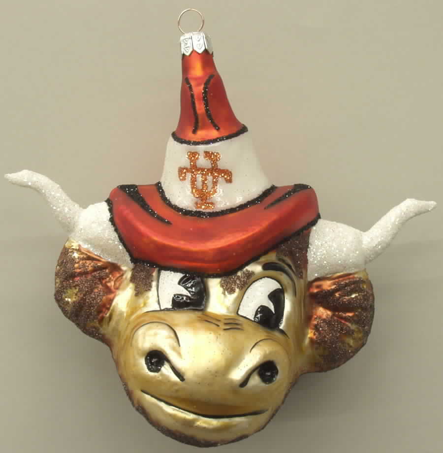 Glasscot Ornaments Texas Longhorns-Head - Boxed by Slavic Treasures-1