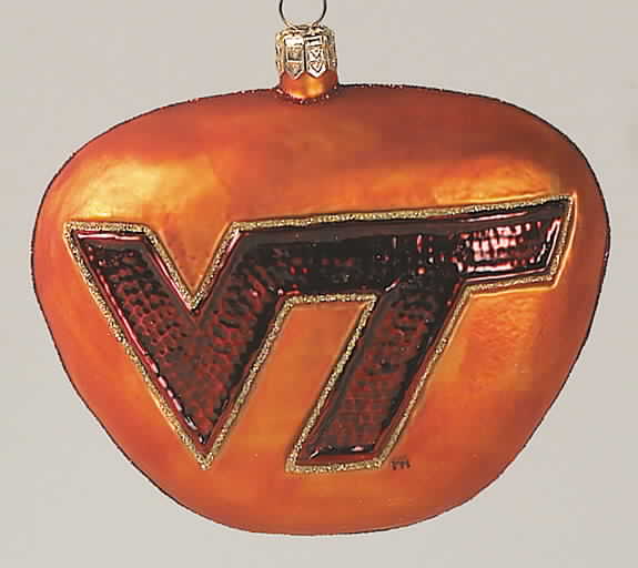 Glasscot Ornaments Virginia Tech-Logo Disk - No Box by Slavic Treasures-1