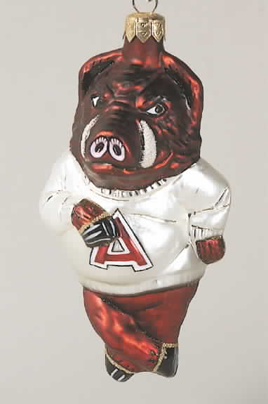 Glasscot Ornaments Arkansas Razorbacks-Figure - No Box by Slavic Treasures-1