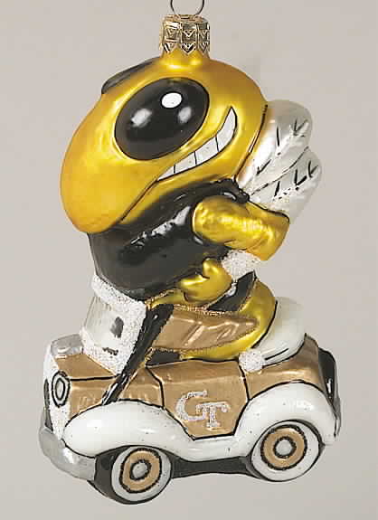 Glasscot Ornaments Georgia Tech-Buzz Figure #2 - Boxed by Slavic Treasures-1