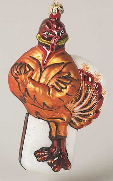 Glasscot Ornaments Virginia Tech Hokies-Figure/Disk - No Box by Slavic Treasures-1