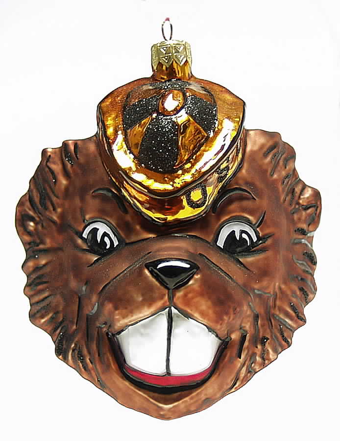 Glasscot Ornaments Oregon State Beavers-Head - Boxed by Slavic Treasures-1