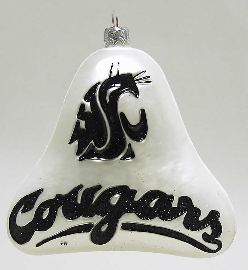 Glasscot Ornaments Washington State Cougars-Black - Boxed by Slavic Treasures-1
