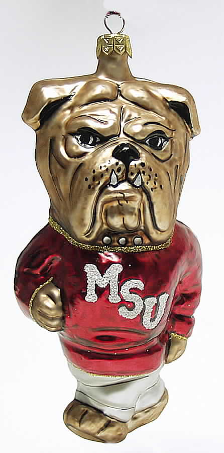 Glasscot Ornaments Mississippi State Bulldogs-Figure - Boxed by Slavic Treasures-1
