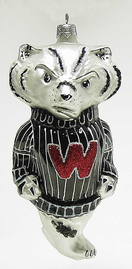 Glasscot Ornaments Wisconsin Badgers-Figure - Boxed by Slavic Treasures-1