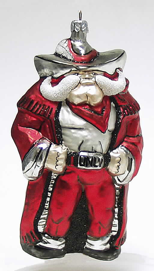 Glasscot Ornaments Unlv Rebels-Figure - Boxed by Slavic Treasures-1