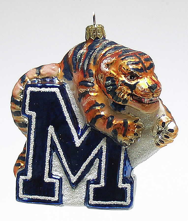 Glasscot Ornaments Memphis Tigers-Figure - Boxed by Slavic Treasures-1