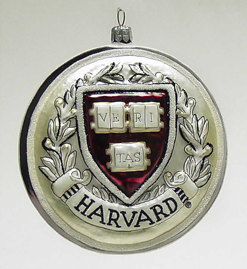 Glasscot Ornaments Harvard Crimson-Logo Disk - Boxed by Slavic Treasures-1