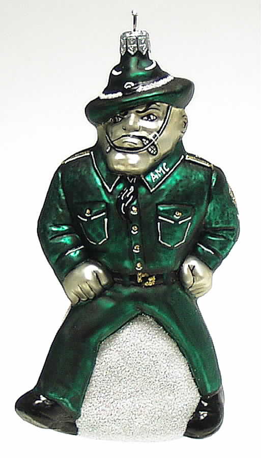 Glasscot Ornaments Texas A & M-Sarge Figure - No Box by Slavic Treasures-1