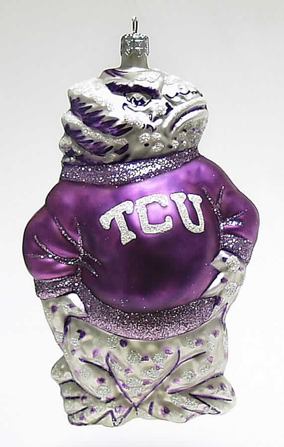 Glasscot Ornaments Tcu Horned Frogs-Figure - No Box by Slavic Treasures-1
