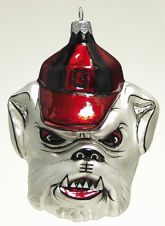 Glasscot Ornaments Georgia Bulldogs-Head - Boxed by Slavic Treasures-1