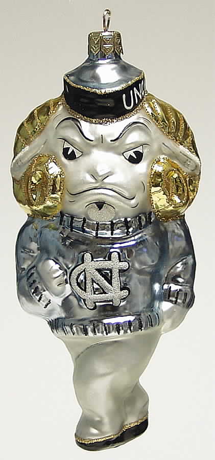 Glasscot Ornaments Unc Tar Heels-Figure - No Box by Slavic Treasures-1