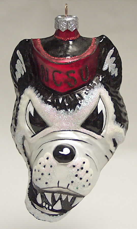 Glasscot Ornaments Nc State Wolfpack-Head - No Box by Slavic Treasures-1