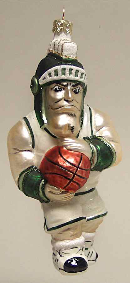 Glasscot Ornaments Michigan State Spartans-Basketball - Boxed by Slavic Treasures-1